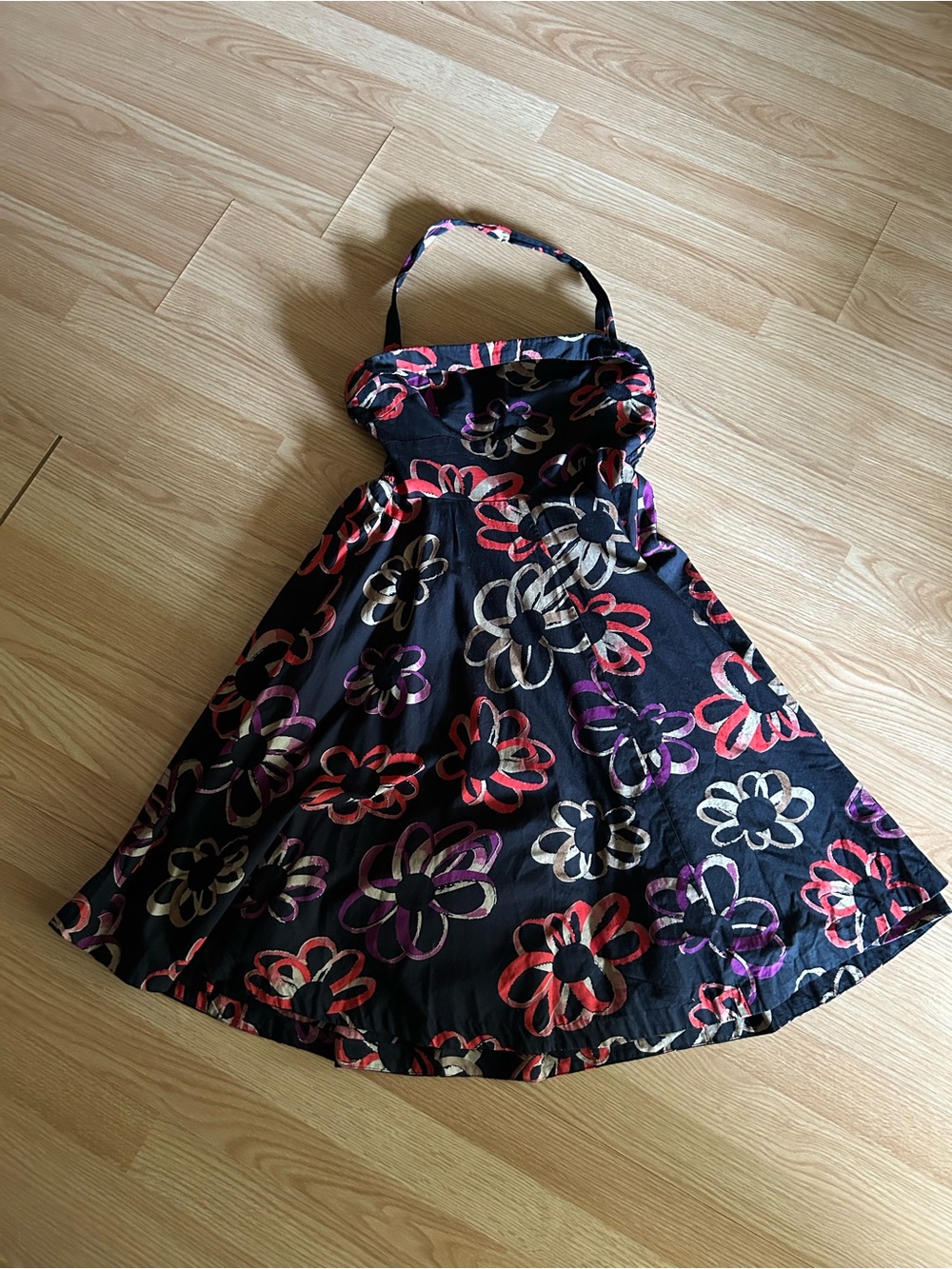 Girls From Savoy Anthropologie Martagon Halter Neck Patterned Dress Size 2